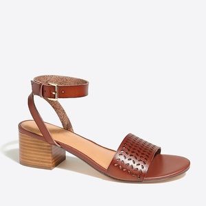 J.Crew Factory Perforated Block-Heel Sandals